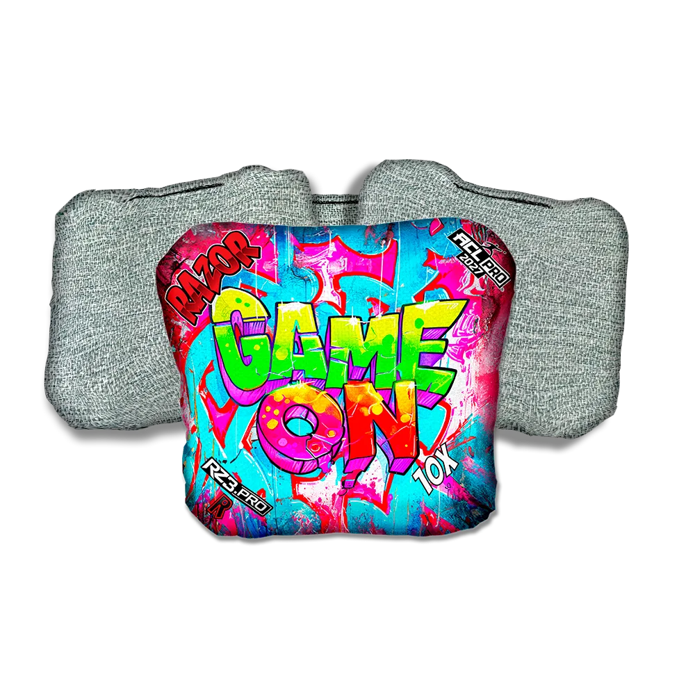 10 X PRO Game On Light Back Cornhole Bags
