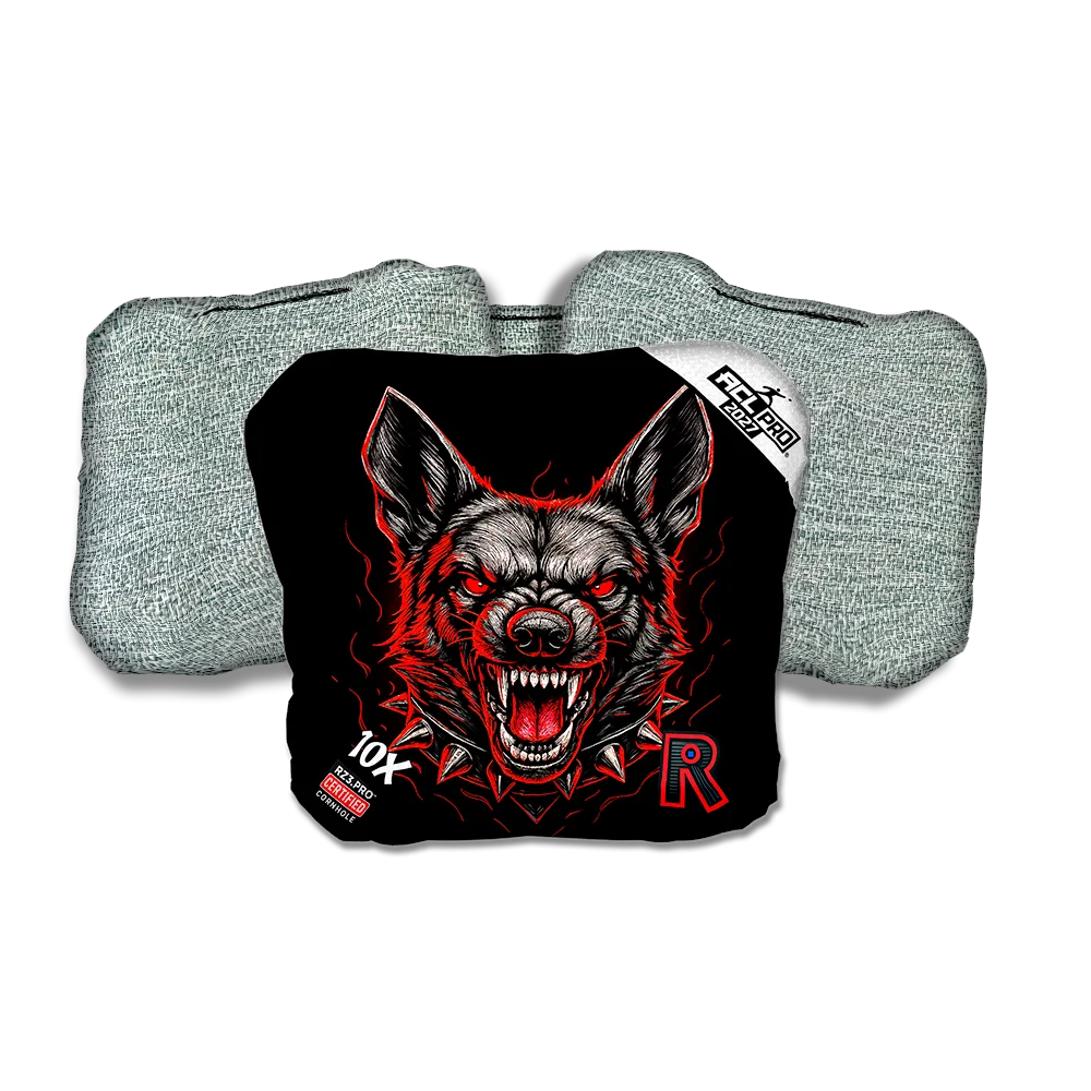 10 X PRO German Shepard Black Series Light Back Cornhole Bags