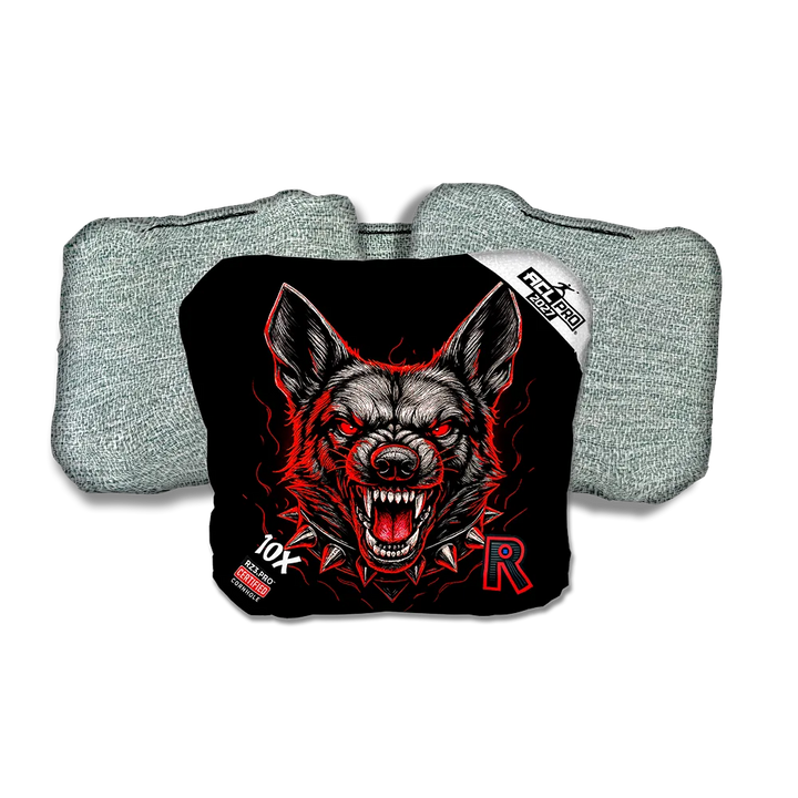 10 X PRO German Shepard Black Series Light Back Cornhole Bags