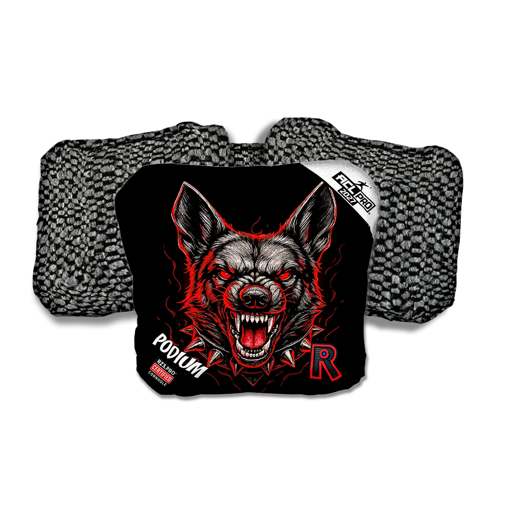 Podium PRO German Shepard Black Series Black Back Cornhole Bags