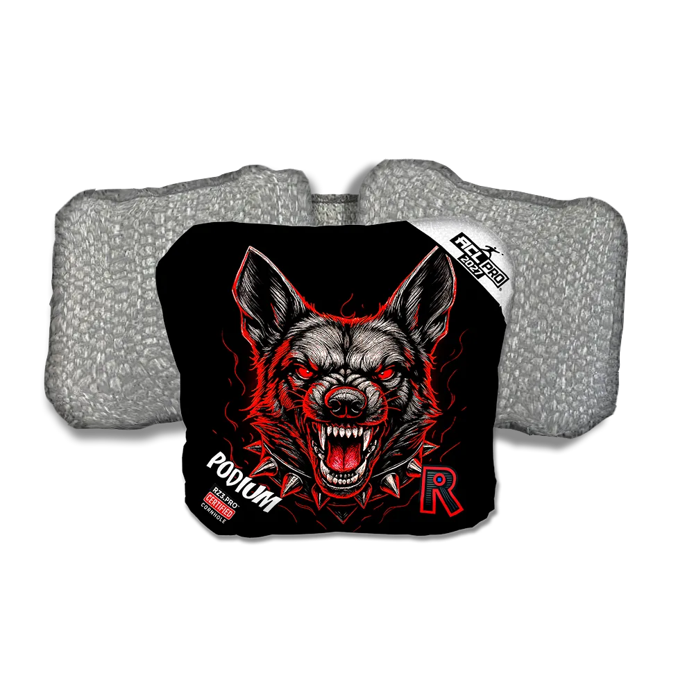 Podium PRO German Shepard Black Series Silver Back Cornhole Bags