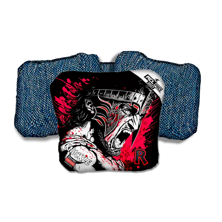 Knuckle PRO Gladiator Black Series Blue Back Cornhole Bags