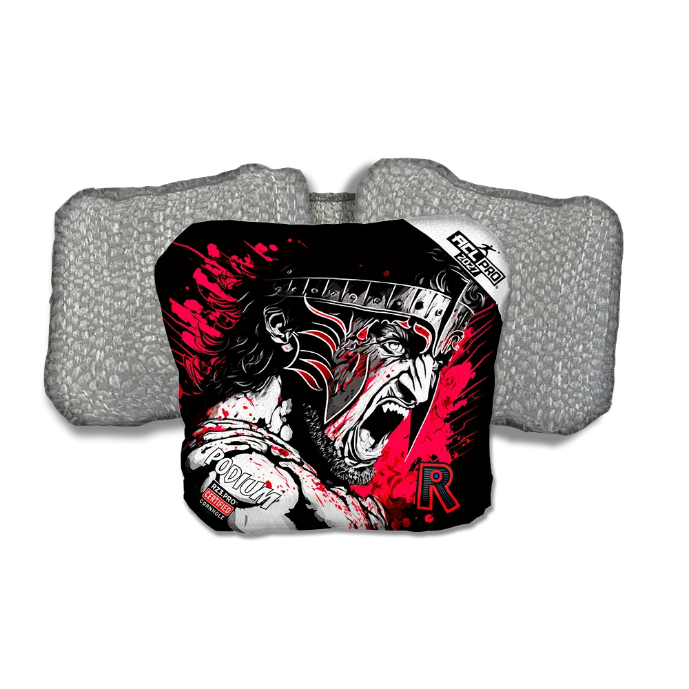 Podium PRO Gladiator Black Series Silver Back Cornhole Bags