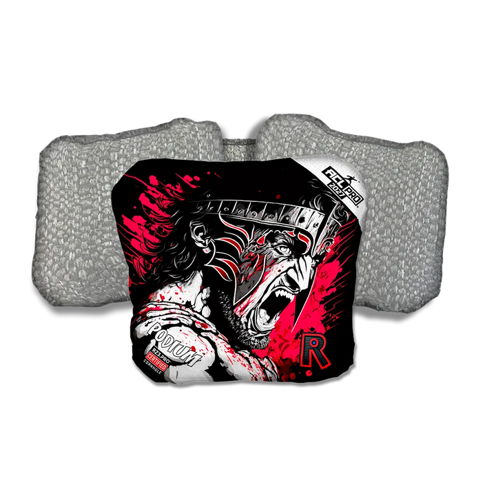 Podium PRO Gladiator Black Series Silver Back Cornhole Bags