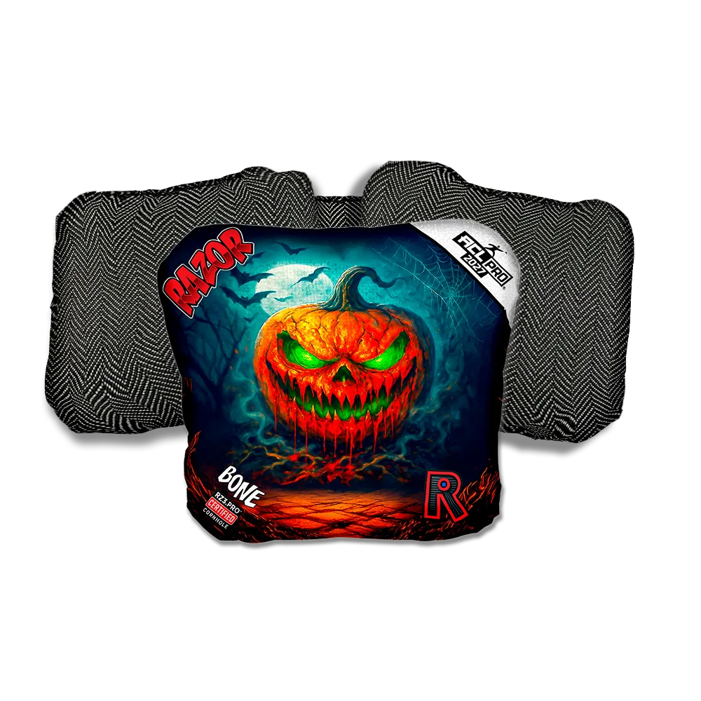Bone PRO Glow Rage Black Back Cornhole Bags