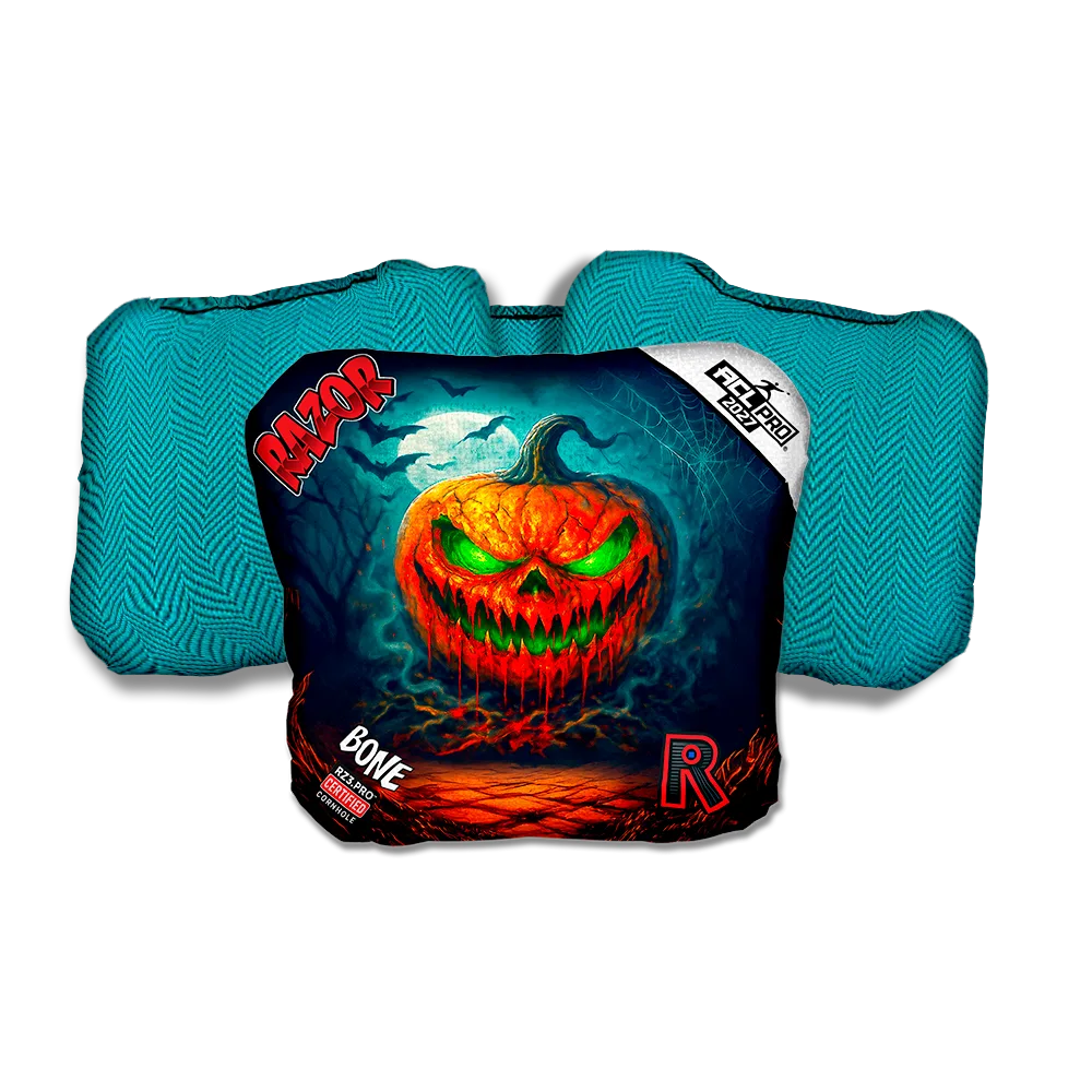 Bone PRO Glow Rage Teal Back Cornhole Bags