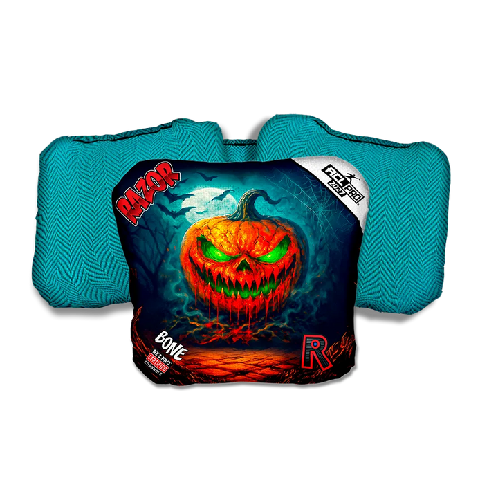 Bone PRO Glow Rage Teal Back Cornhole Bags
