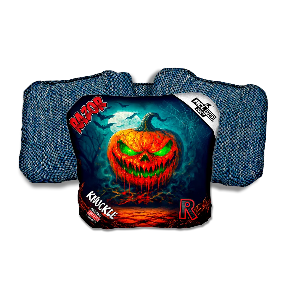 Knuckle PRO Glow Rage Blue Back Cornhole Bags