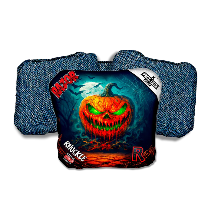 Knuckle PRO Glow Rage Blue Back Cornhole Bags
