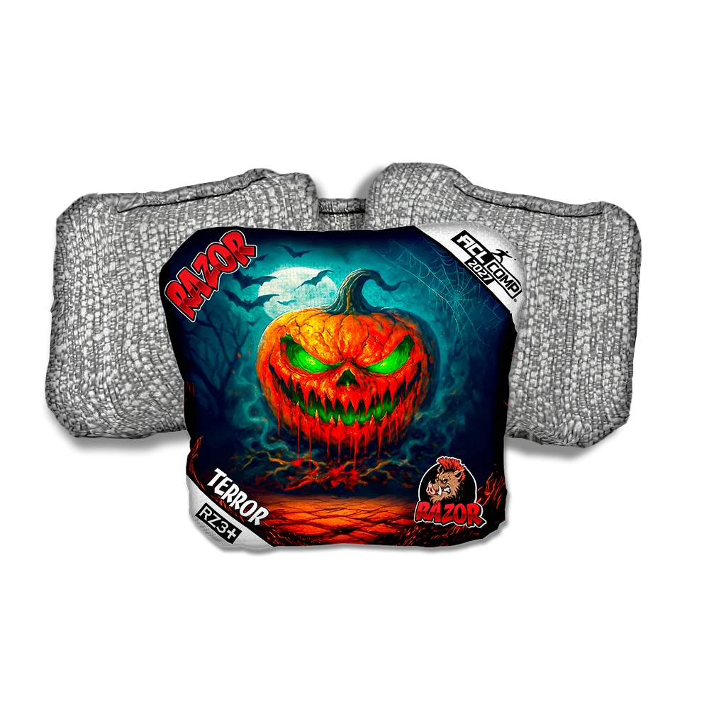 Terror COMP Glow Rage Silver Back Cornhole Bags