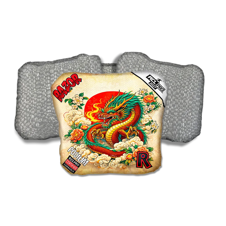 Podium PRO Good Fortune Silver Back Cornhole Bags