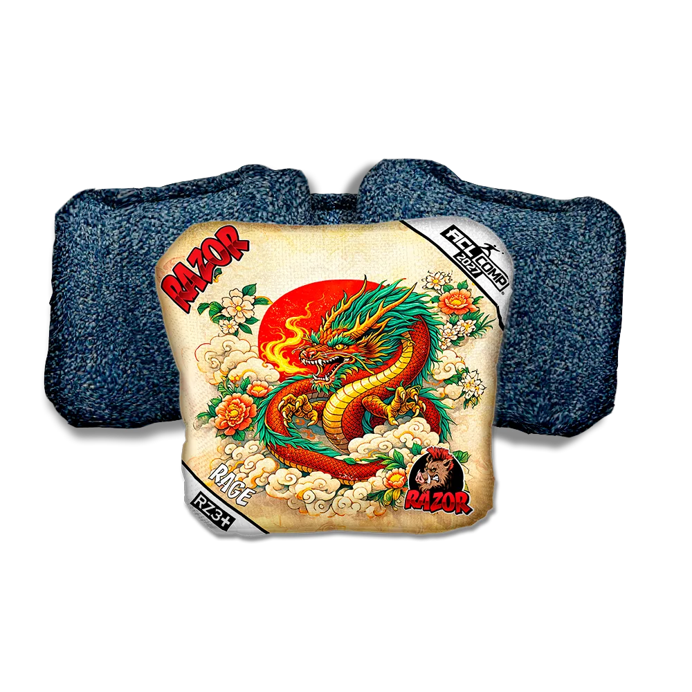 Rage COMP Good Fortune Blue Back Cornhole Bags