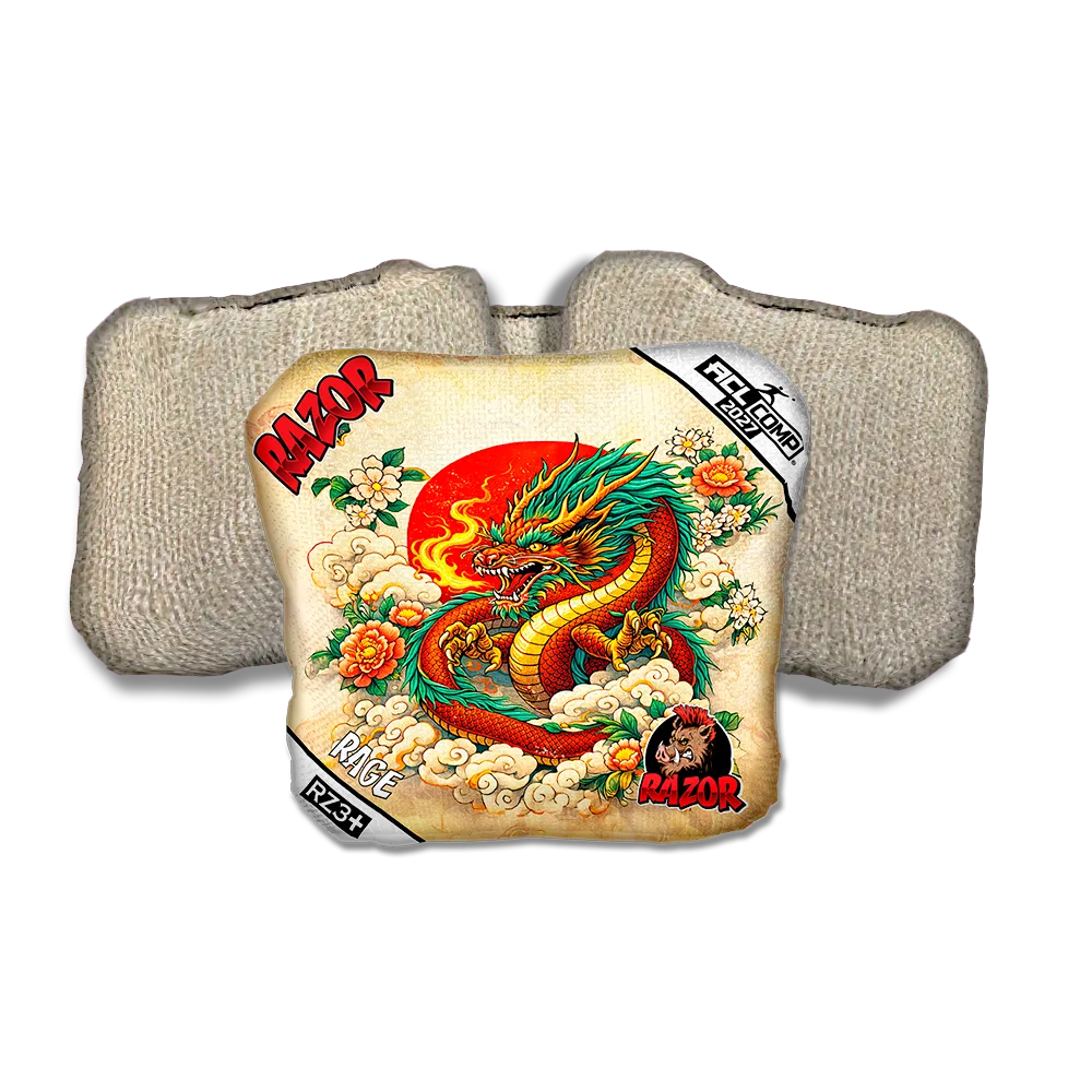 Rage COMP Good Fortune Tan Back Cornhole Bags