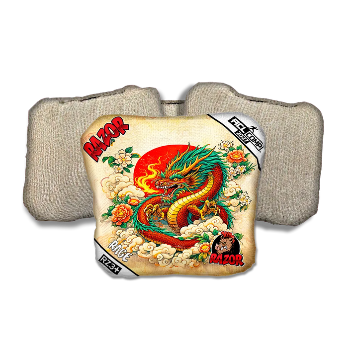 Rage COMP Good Fortune Tan Back Cornhole Bags