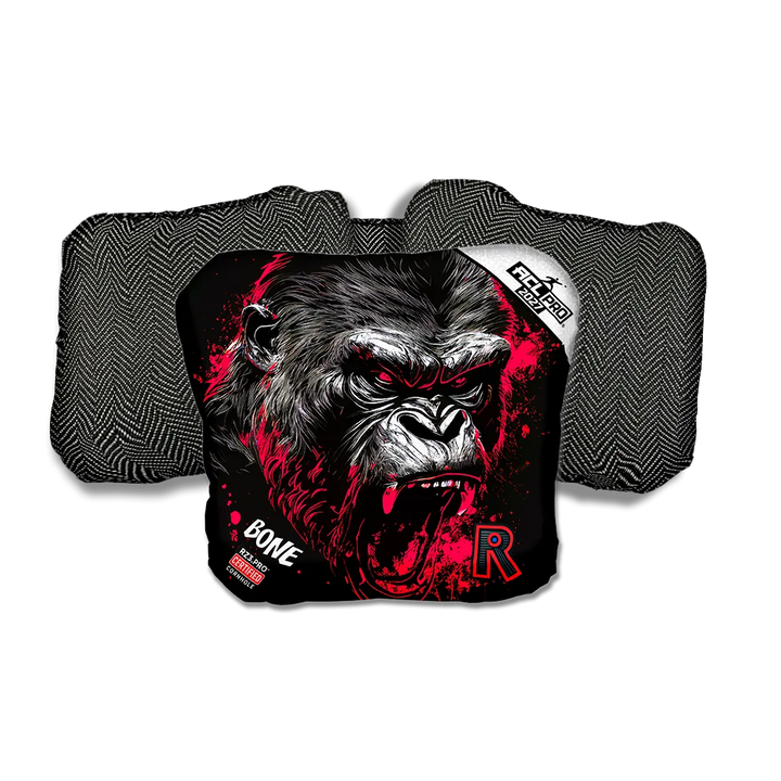 Bone PRO Gorilla Black Series Black Back Cornhole Bags