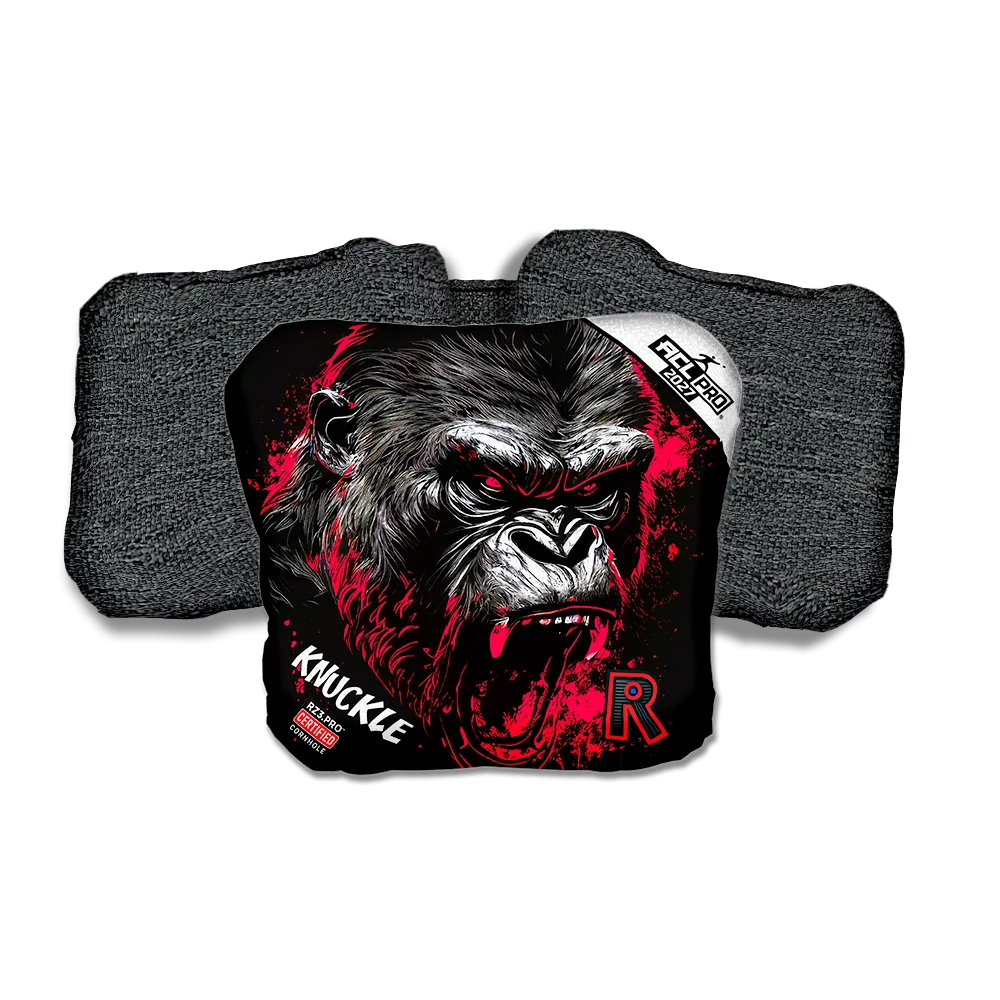 Knuckle PRO Gorilla Black Series Black Back Cornhole Bags