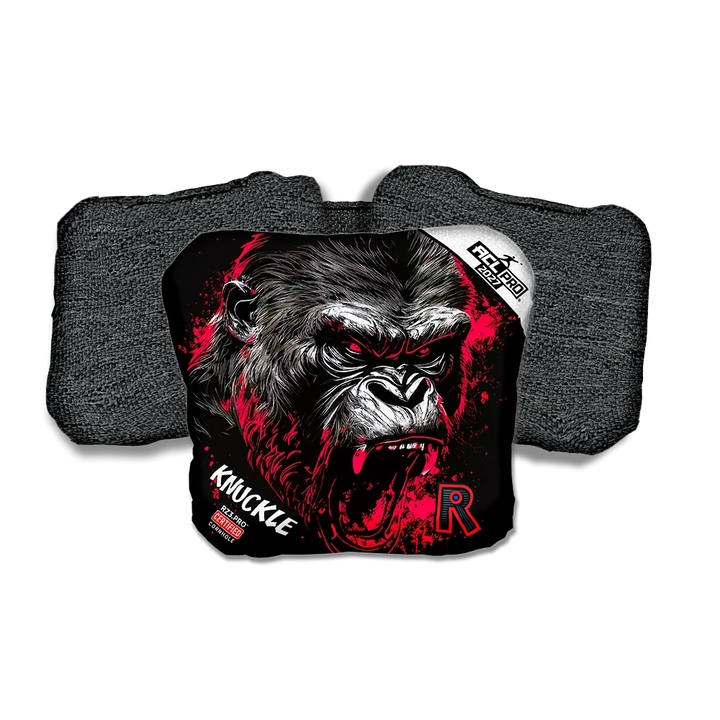 Knuckle PRO Gorilla Black Series Black Back Cornhole Bags