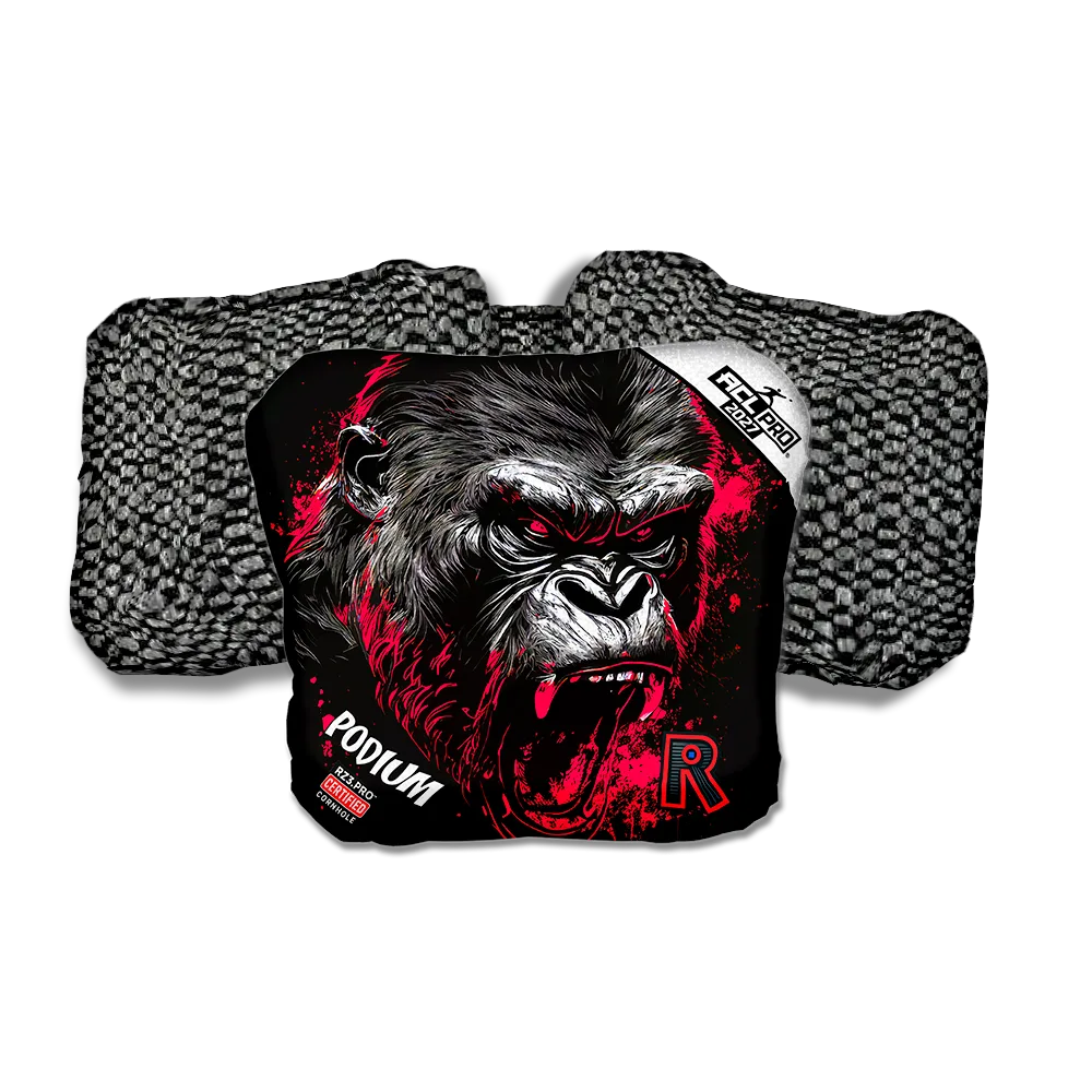 Podium PRO Gorilla Black Series Black Back Cornhole Bags