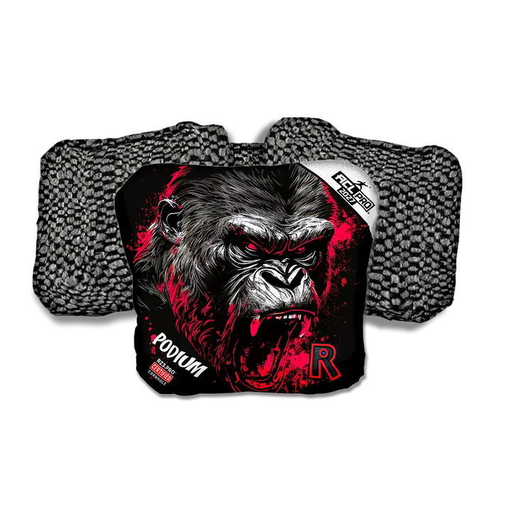 Podium PRO Gorilla Black Series Black Back Cornhole Bags