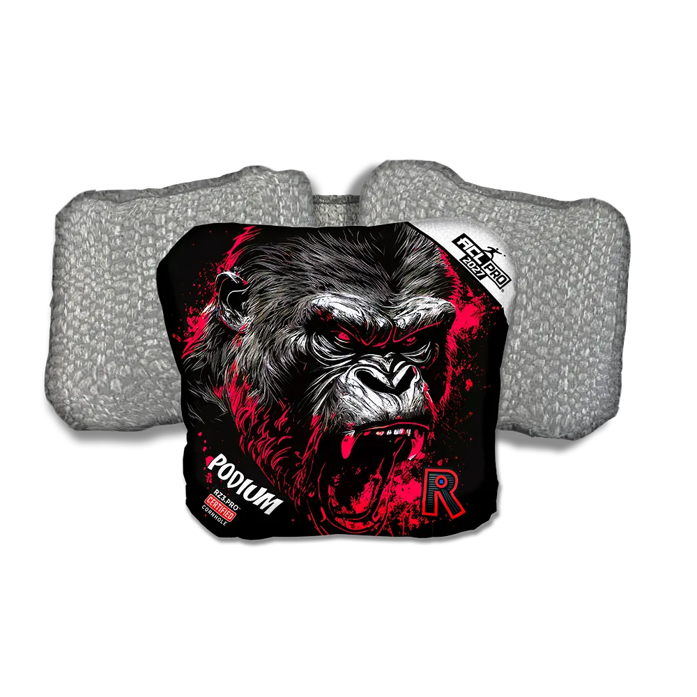 Podium PRO Gorilla Black Series Silver Back Cornhole Bags