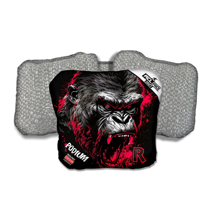 Podium PRO Gorilla Black Series Silver Back Cornhole Bags