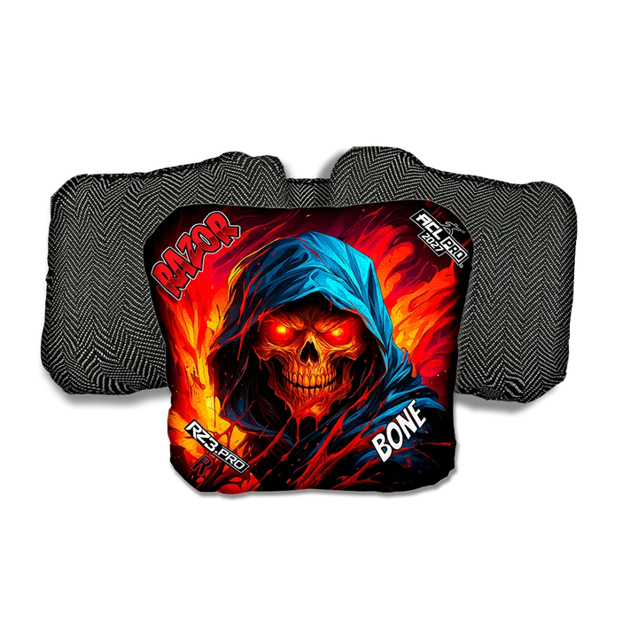 Bone PRO Grim Reaper Black Back Cornhole Bags