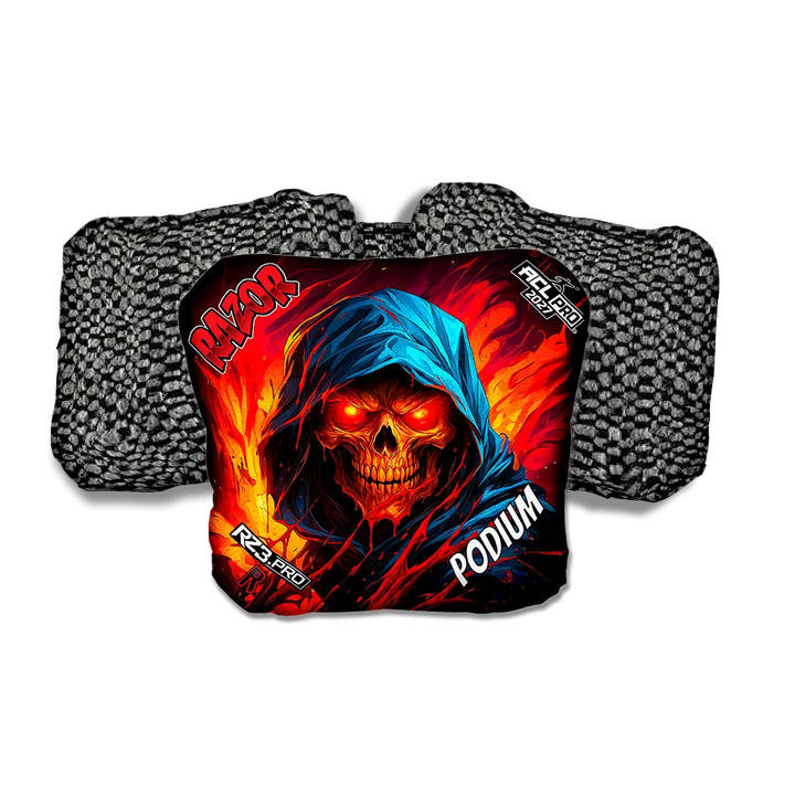 Podium PRO Grim Reaper Black Back Cornhole Bags