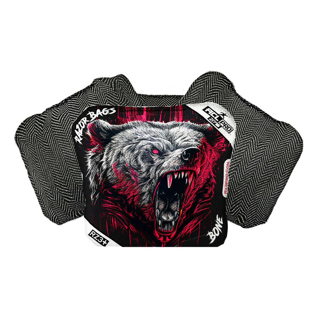 Bone | Grizzly Black Series | ACL PRO Razor Cornhole Bags