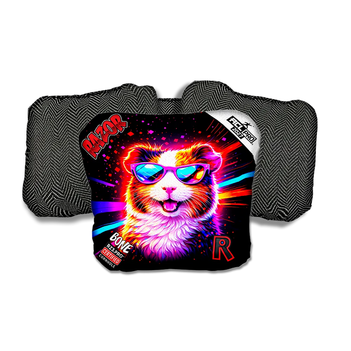 Bone PRO Guineapig Party Animals Black Back Cornhole Bags