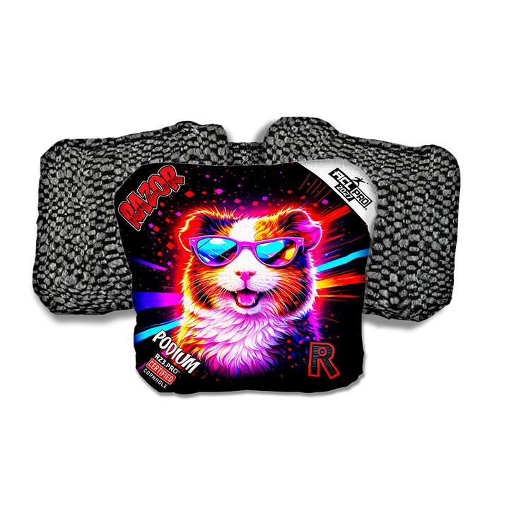 Podium PRO Guineapig Party Animals Black Back Cornhole Bags