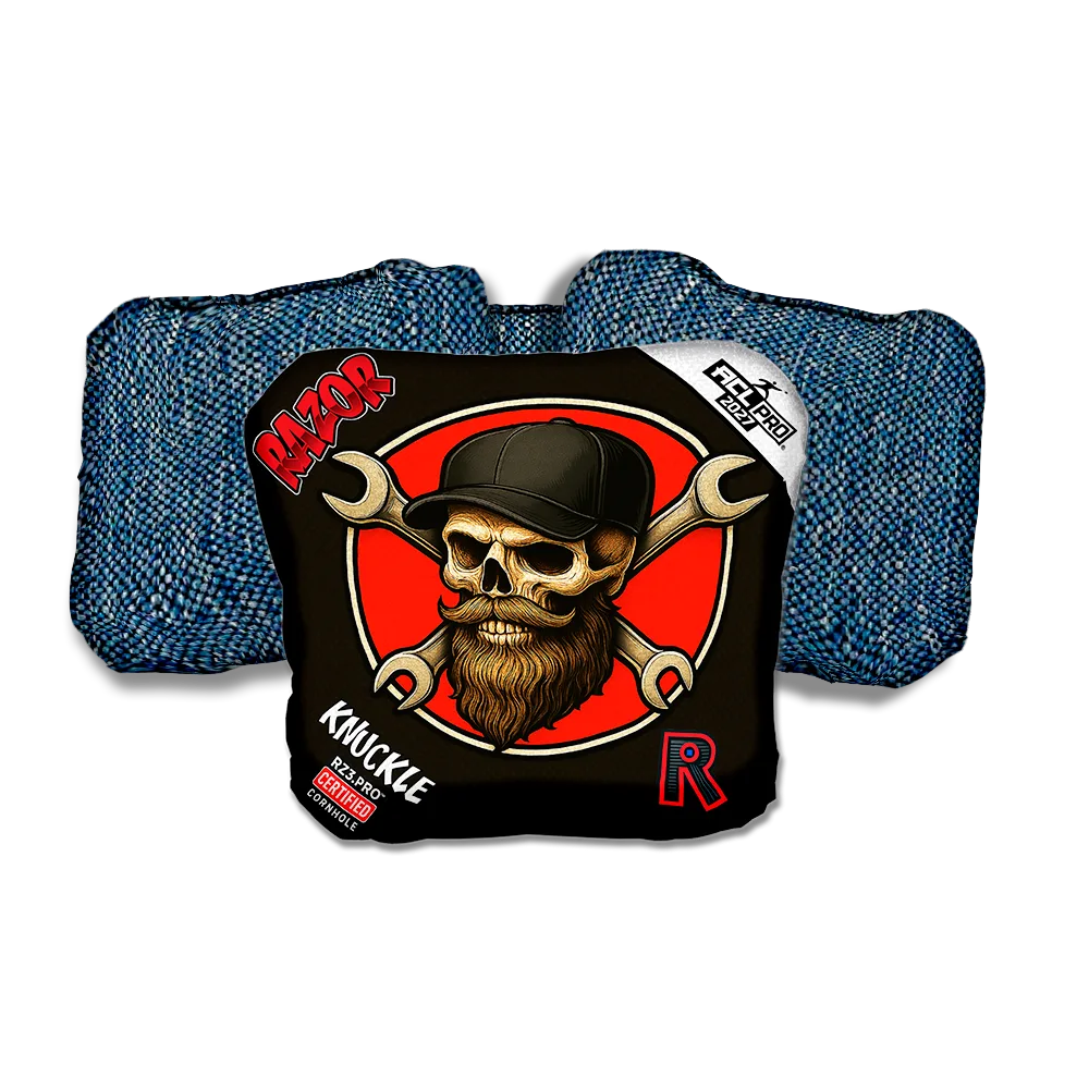 Knuckle PRO Hardline Blue Back Cornhole Bags