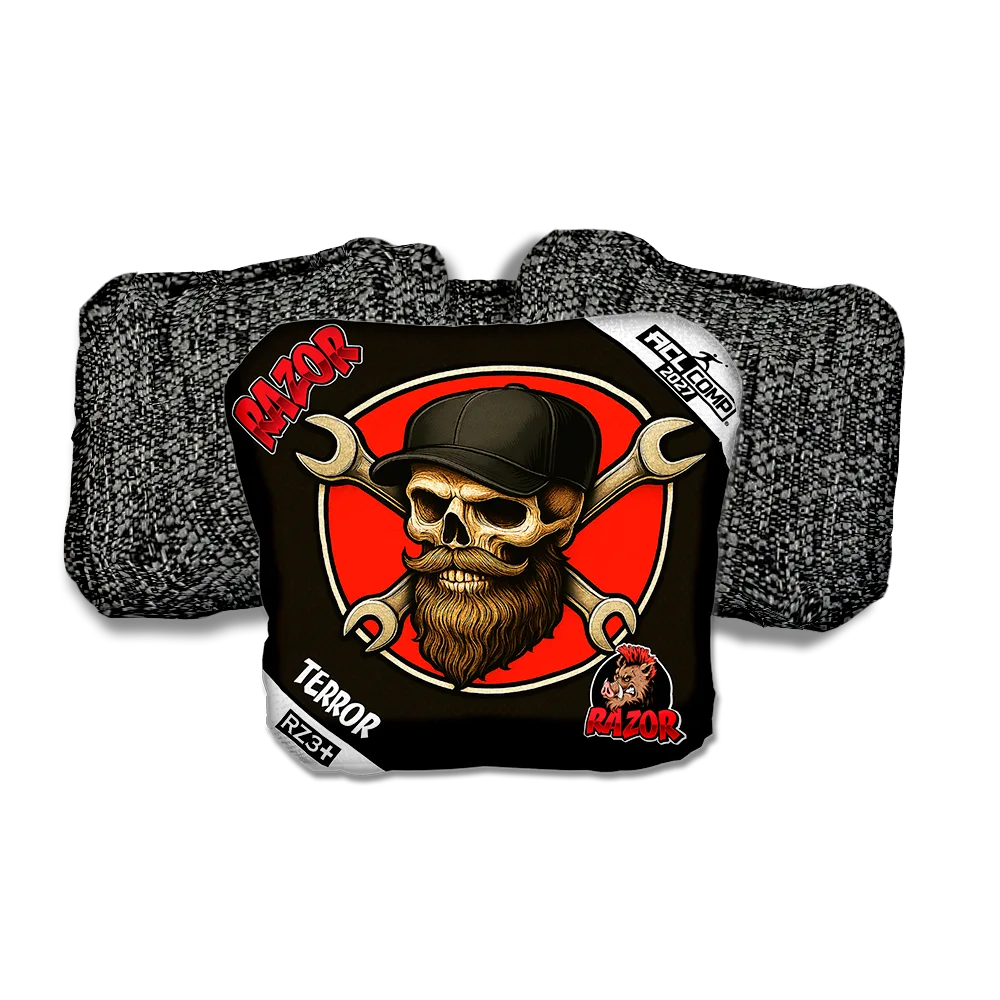 Terror COMP Hardline Black Back Cornhole Bags