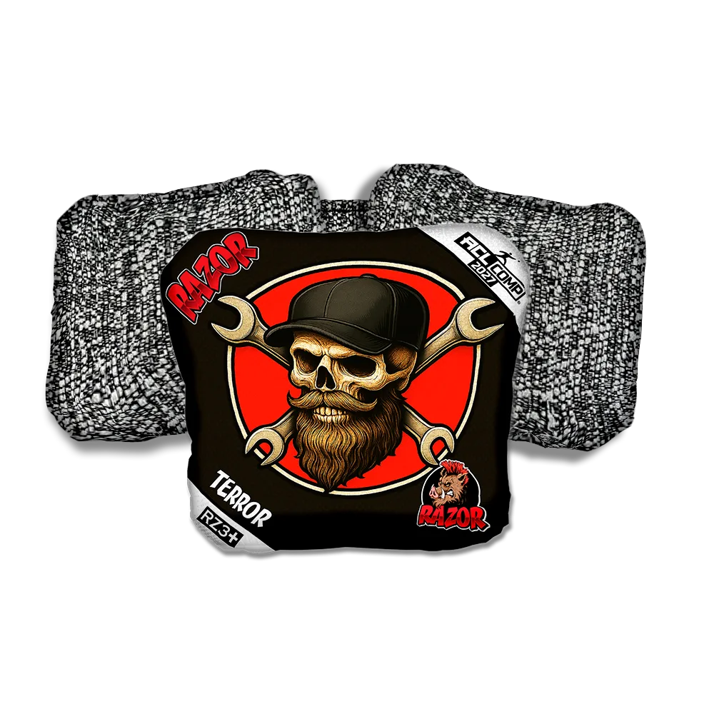 Terror COMP Hardline Salt Pepper Back Cornhole Bags