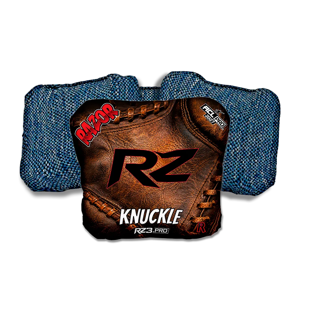 Knuckle PRO Heritage RZ Blue Back Cornhole Bags