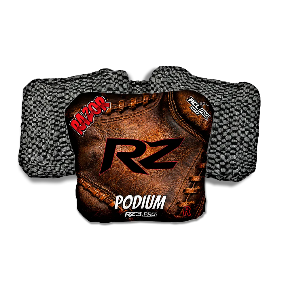 Podium PRO Heritage RZ Black Back Cornhole Bags