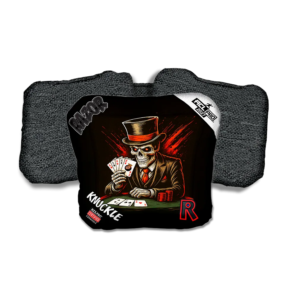 Knuckle PRO High Stakes Black Back Cornhole Bags