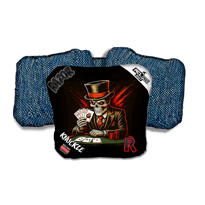 Knuckle PRO High Stakes Blue Back Cornhole Bags