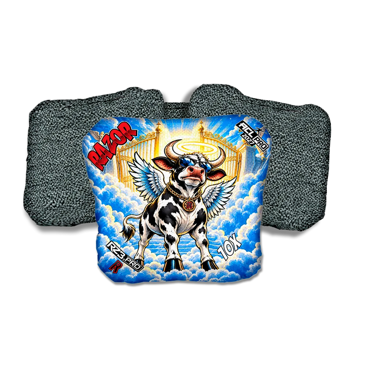 10 X PRO Holy Cow DKGray Back Cornhole Bags