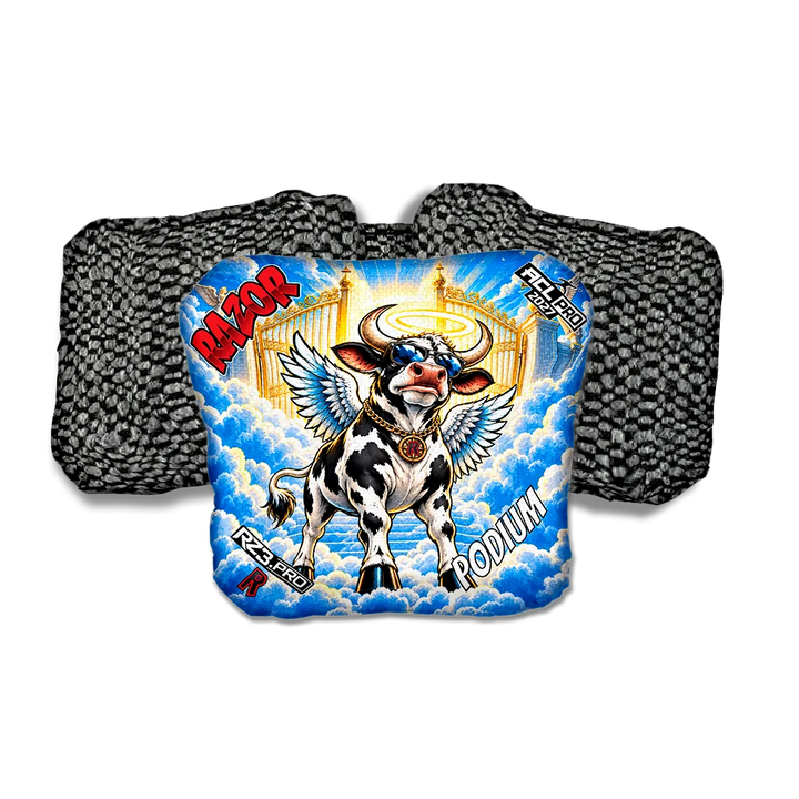 Podium PRO Holy Cow Black Back Cornhole Bags