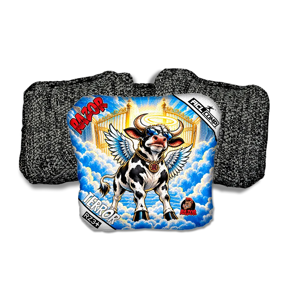 Terror COMP Holy Cow Black Back Cornhole Bags