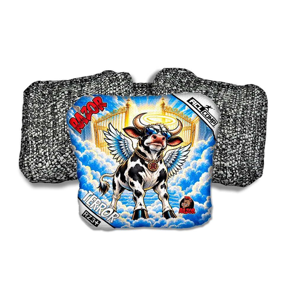 Terror COMP Holy Cow Salt Pepper Back Cornhole Bags