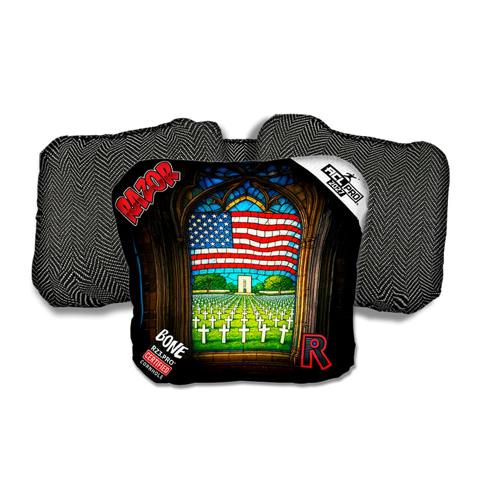 Bone PRO Honor Bound Black Back Cornhole Bags