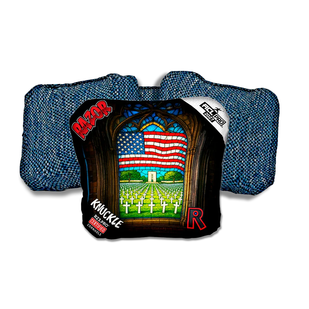 Knuckle PRO Honor Bound Blue Back Cornhole Bags