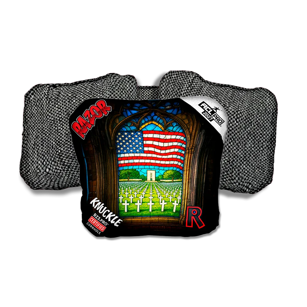 Knuckle PRO Honor Bound Gray Back Cornhole Bags