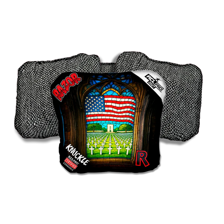 Knuckle PRO Honor Bound Gray Back Cornhole Bags