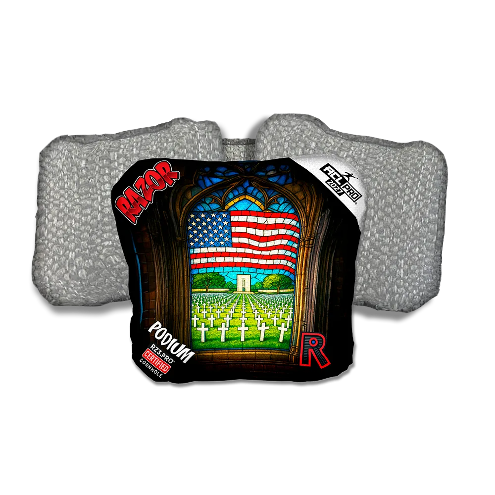 Podium PRO Honor Bound Silver Back Cornhole Bags