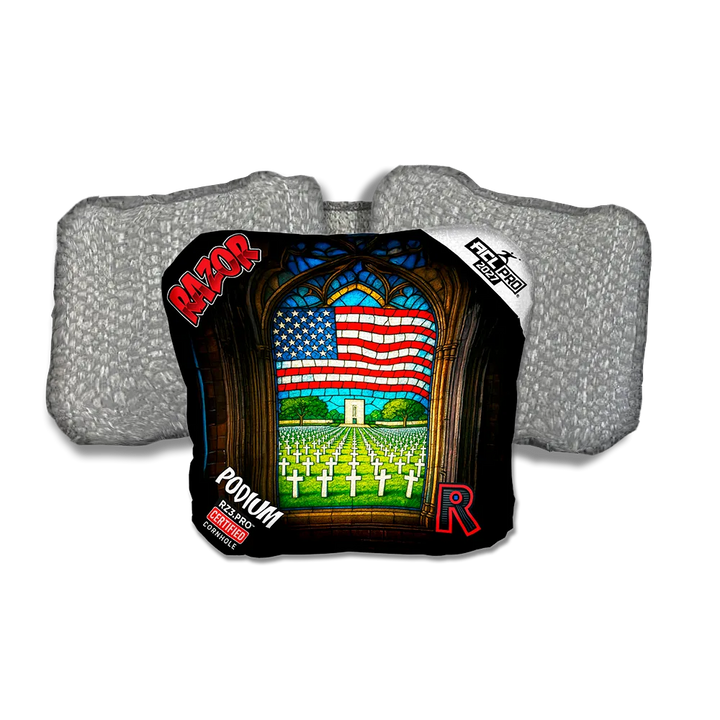 Podium PRO Honor Bound Silver Back Cornhole Bags