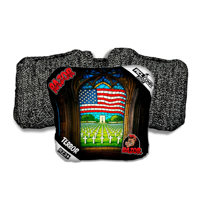 Terror COMP Honor Bound Black Back Cornhole Bags