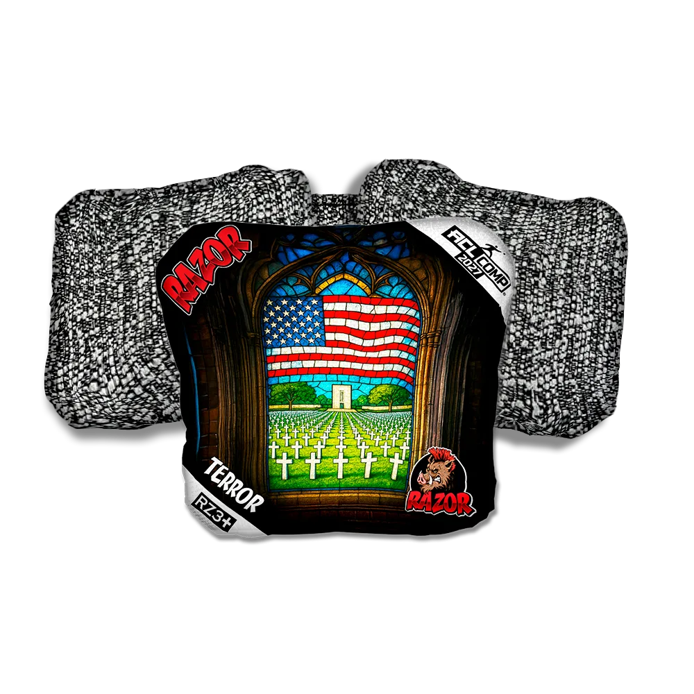 Terror COMP Honor Bound Salt Pepper Back Cornhole Bags
