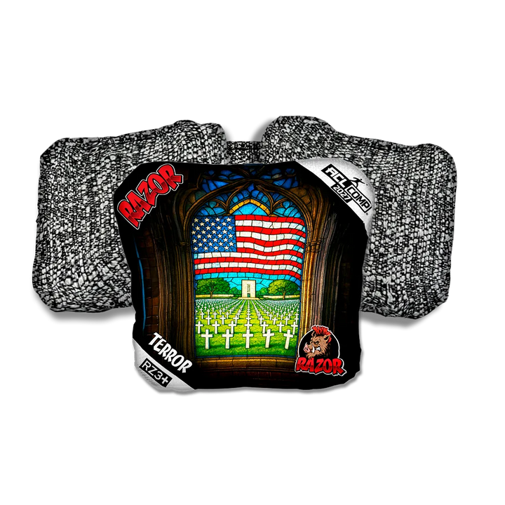 Terror COMP Honor Bound Salt Pepper Back Cornhole Bags
